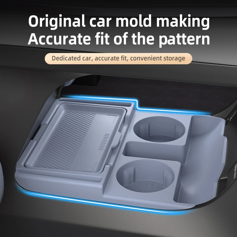 2025 For XPENG G7 Silicone Central Control Below Storage Box Central Control Organizer Mat Car Interior Accessories