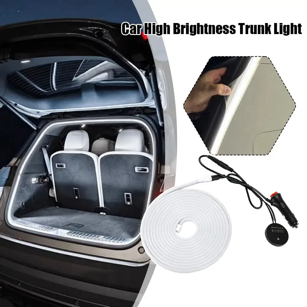 12V Car Trunk High Bright LED Strip Waterproof PVC Flexible Auto On Off Door Sensor Easy Install Hidden Universal Light for MPV