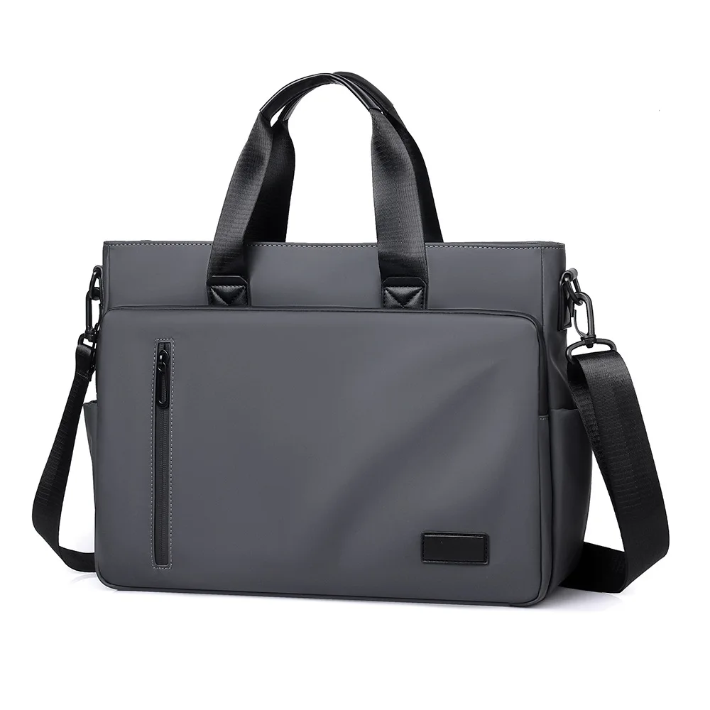 Men Business Laptop Bag Waterproof Nylon Briefcase Handbag Male Casual Crossbody Shoulder Pack With Vertical Zipper For Work