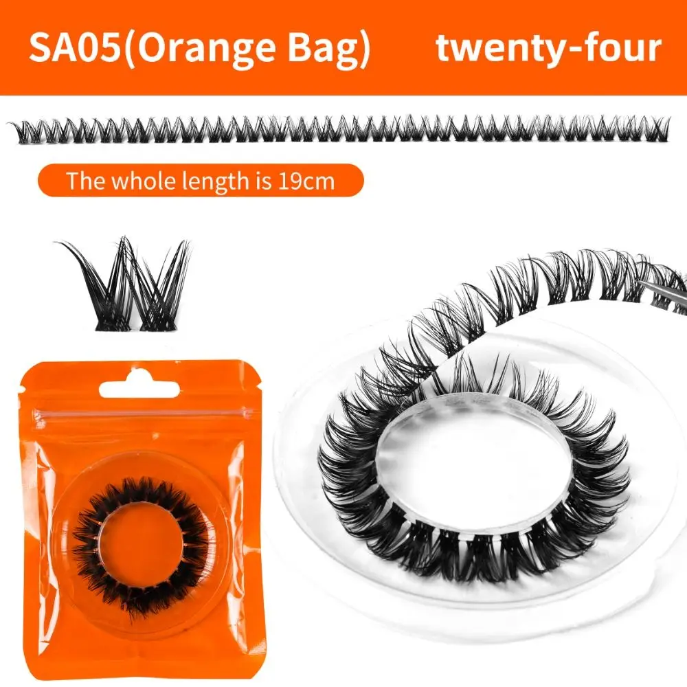 Piekerige Faux Nertsachtige Haar Gesegmenteerde Wimpers Oog Langwerpige Curling Pluizige Valse Wimpers Make Dikke 3D Wimpers Dames