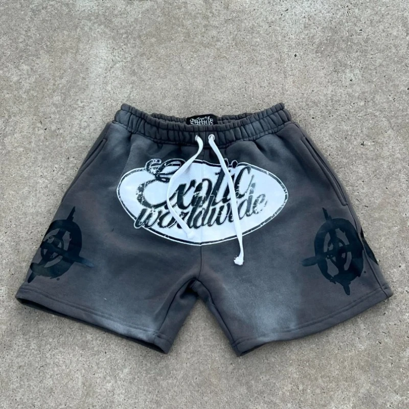 Outdoor Sports Shorts Men Women Ins New Personality Pattern Printing Tide Five Pants Fall Loose Thickened Couple Casual Shorts