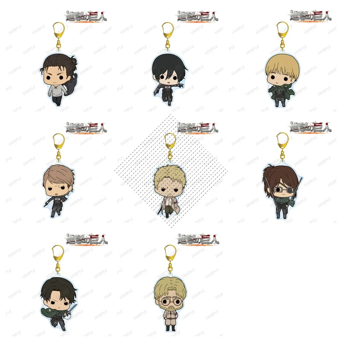 

Anime Shingeki No Kyojin/Attack on Titan Eren Jaeger Erwin Smith Cosplay Acrylic Keychain Q Version High Appearance Level gift