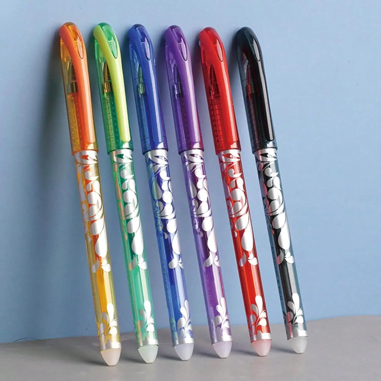 

6 Colors Erasable Gel Pens Set | Smooth Writing, Heat Erasable Ink, Refillable School & Office Correction Pens