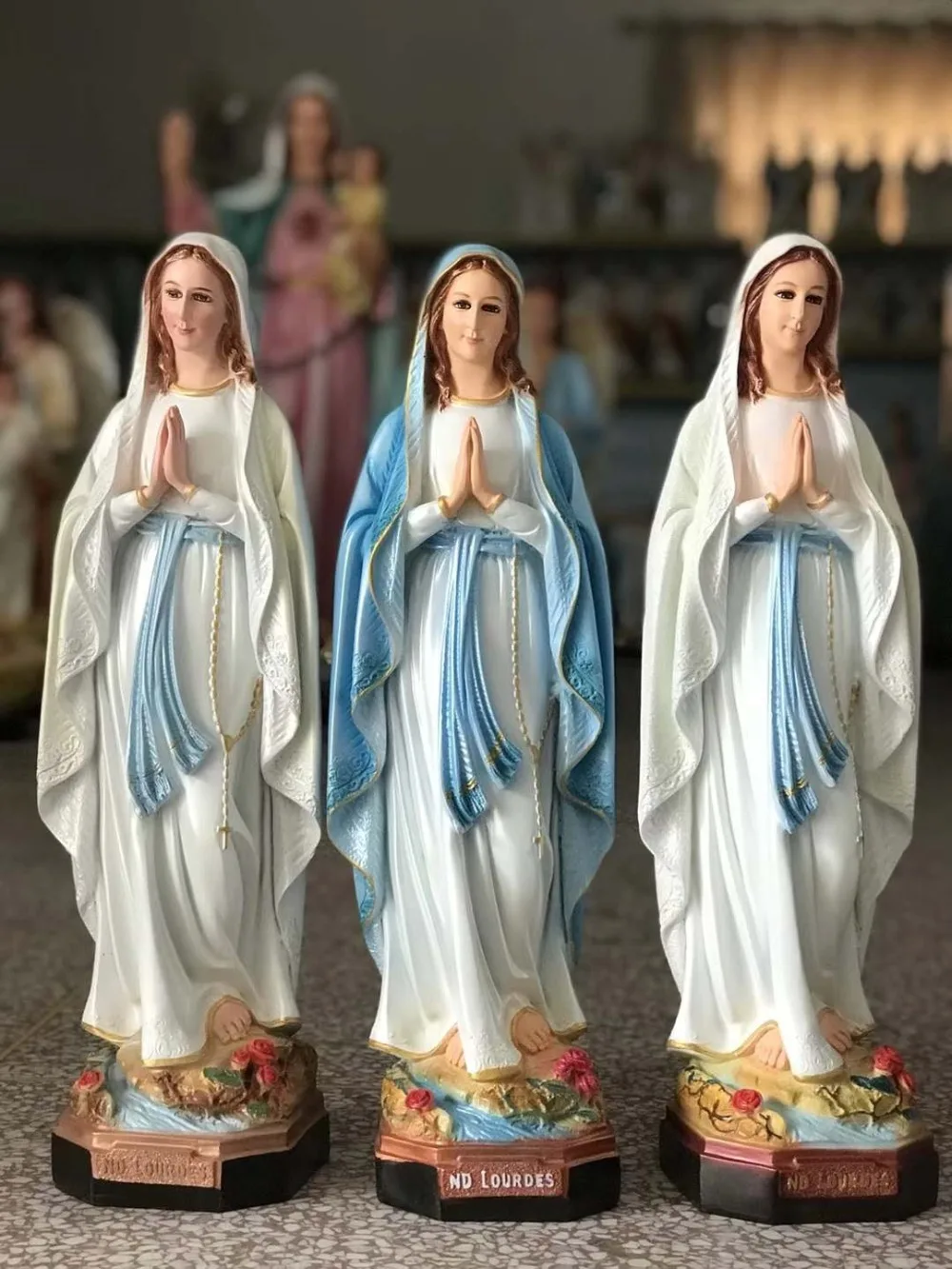 50 cm groß – Katholizismus Madonna Home Decor Dekoration religiöse Dame Lourdes Jungfrau Maria Mutter Dekoration Kunststatue