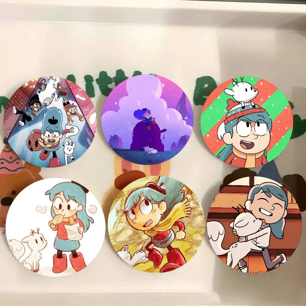 Cartoon Manga H-Hilda Cartoon Style Badge Brooches On Backpack Decoration Round Enamel Pins For Accessorys