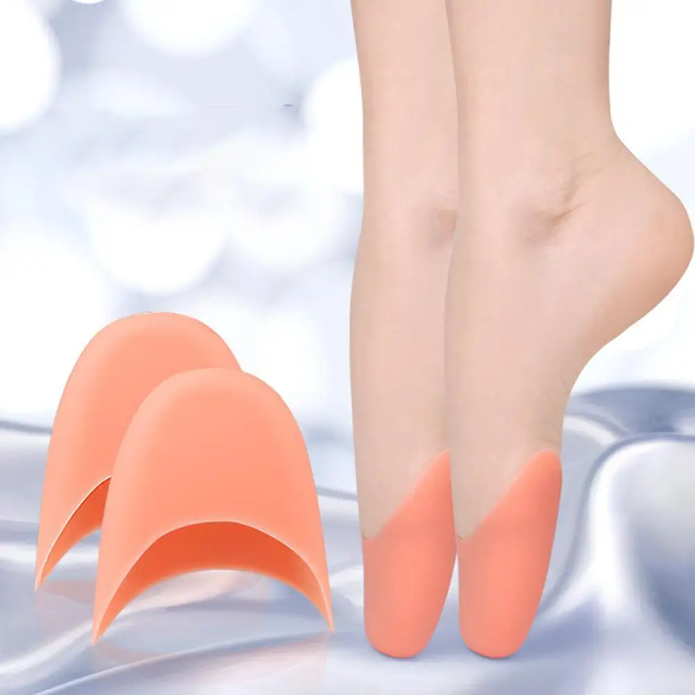 1 paar Silikon Gel Kappe Pads Für Pointe Schuhe Ballett Tanz Fuß Big Toe Schutz Kissen Topper Abdeckung Schutz Beutel reu Y9Z2