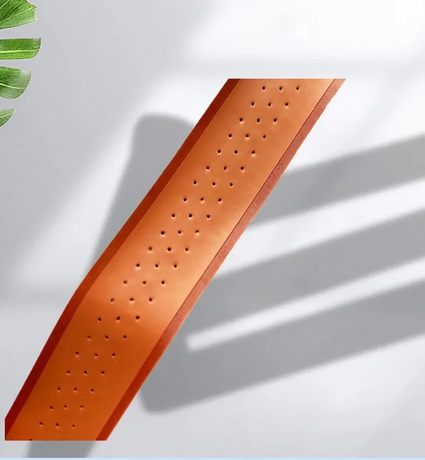 2/10 Stück Braune Dicke Tennisgriffe Rutschfeste Perforierte Badminton-Griffe Pickleball-Schläger-Übergriffe Fahrradlenker-Ummantelung Padel-Griffband – Detail 4