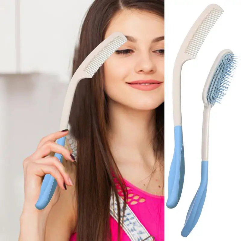 Long Handle Comb Gentle Multifunctional Long Comb Beautiful Elegant Long Handle Hair Brush For Women