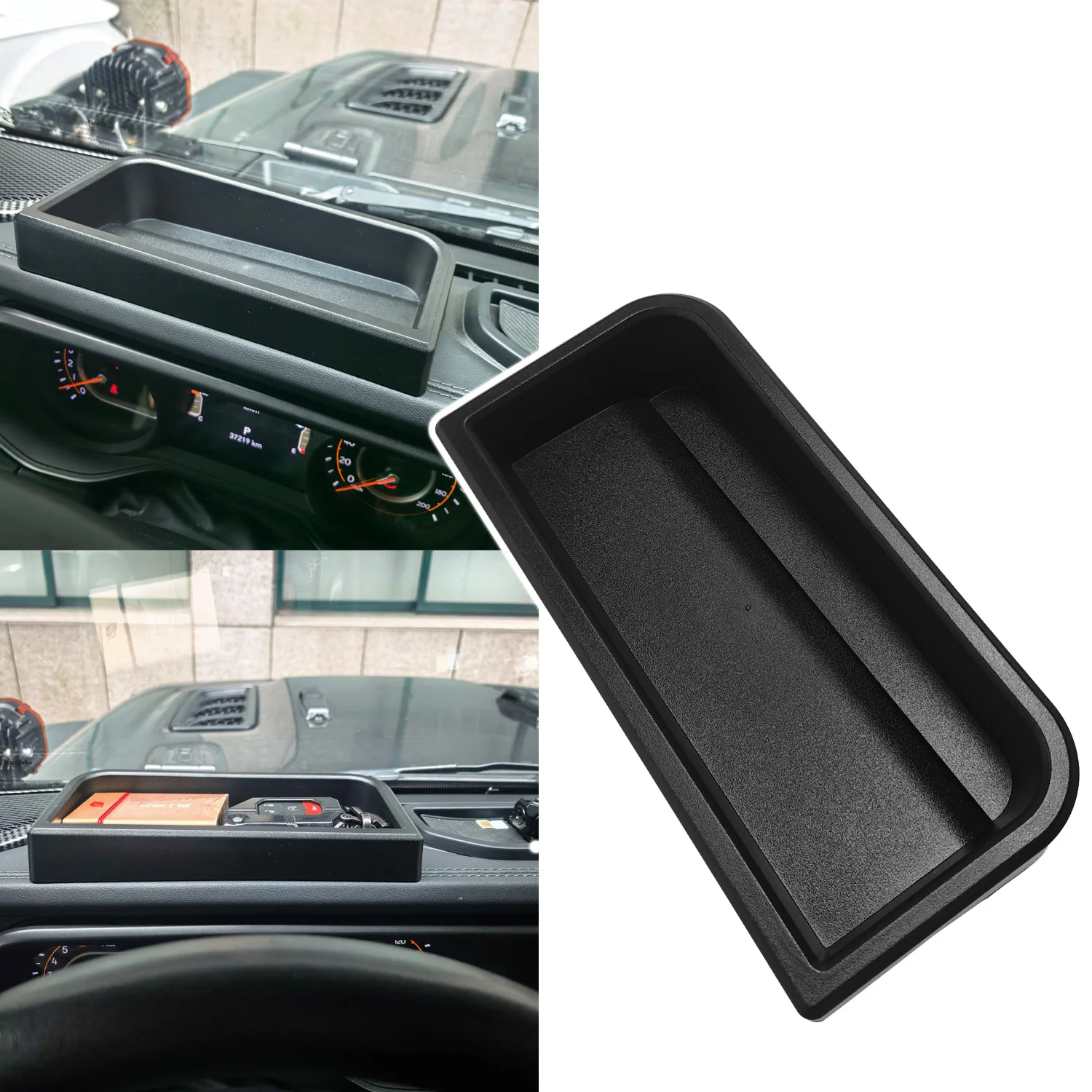 

Center Console Organizer Box For Jeep Wrangler JL 2024+ Dashboard Phone Keys Holder Storage Tray