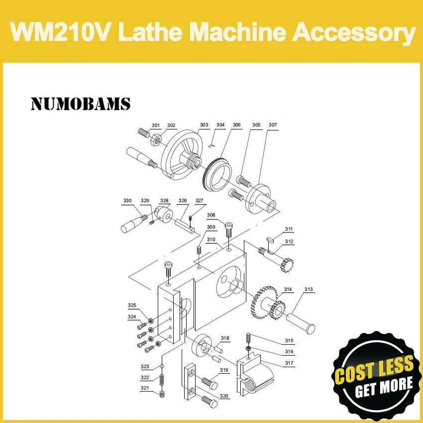 NUMOBAMS  WM210V Lathe Accessories