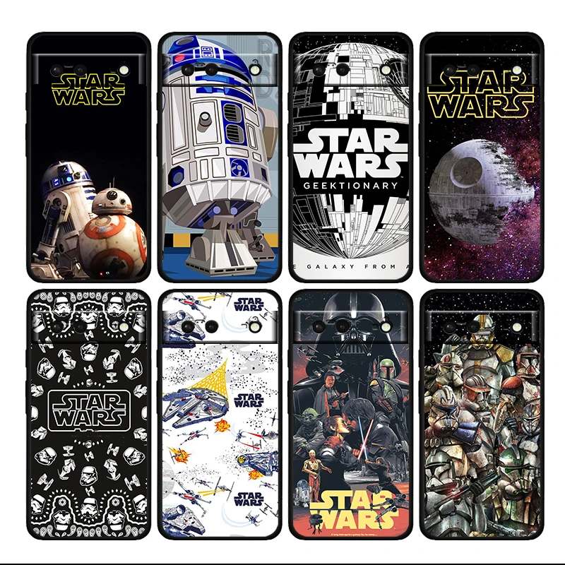 Armor Warrior Star Wars Shockproof Cover For Google Pixel 7 6 6A 5 4 5A 4A XL Pro TPU Soft Silicone Soft Black Phone Case Fundas