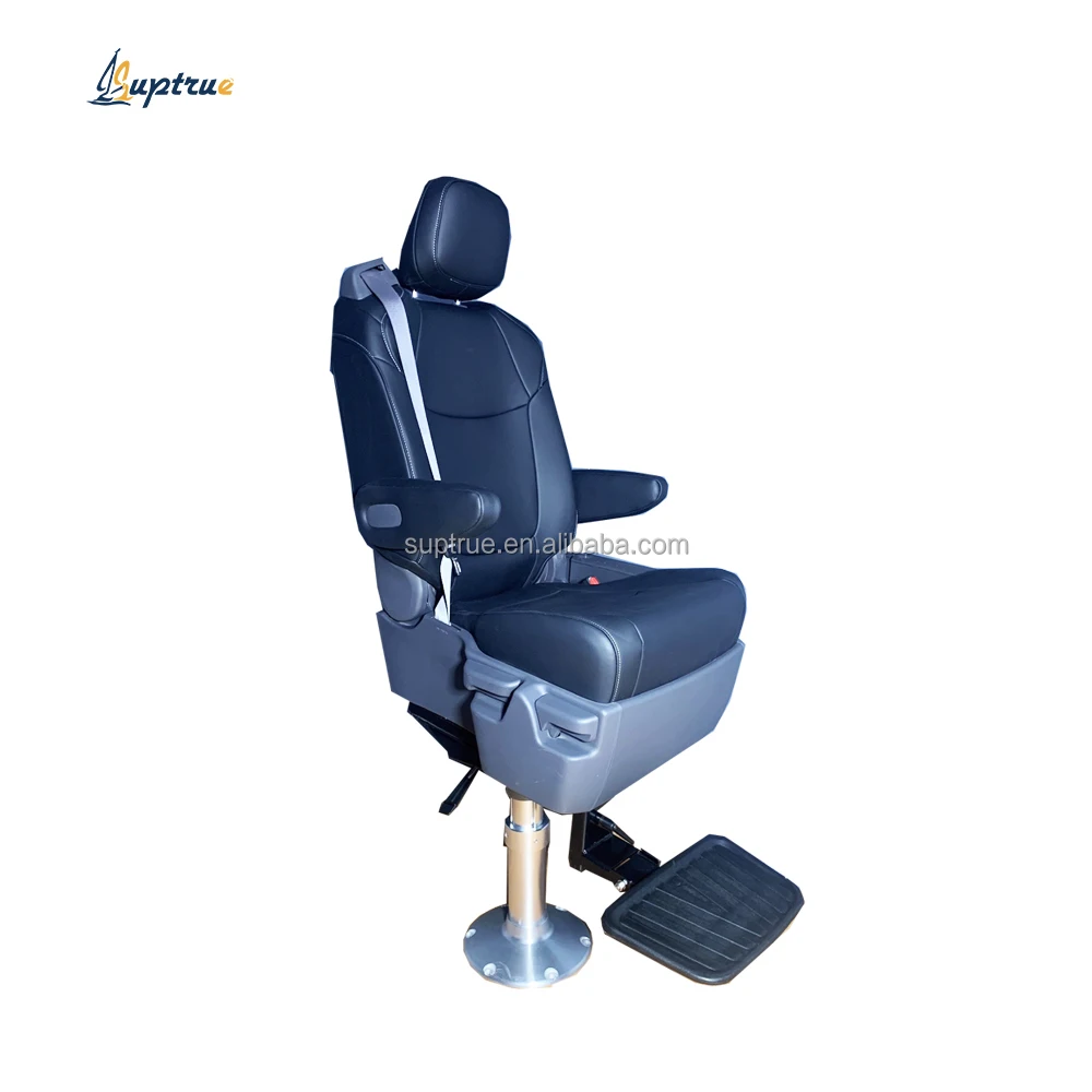 Sutprue Marine High Quality PU Fixed PU Leather Marine Driving Chair Comfortable pilot Chair  for Captain Boat