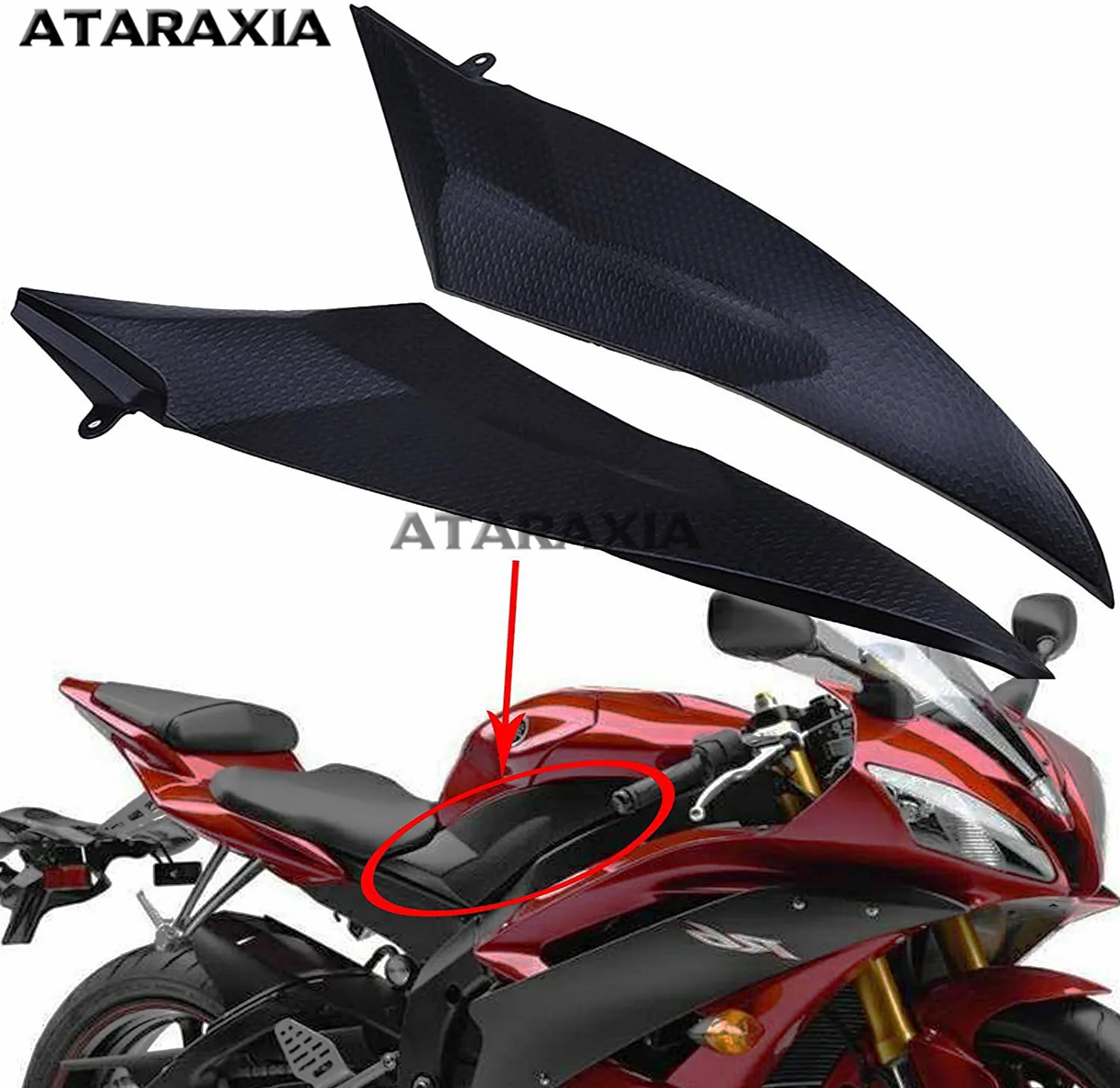 Motorradteile Tankseitenverkleidungen Seitenverkleidungen für Yamaha YZF R6 2006 2007 YZF-R6 06 07 YZFR6