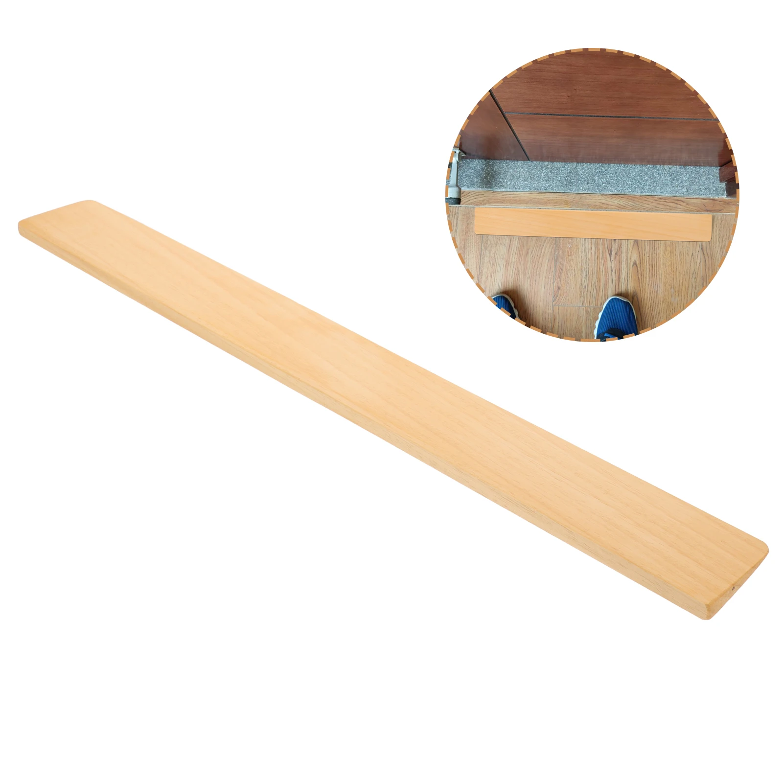 Solid Wood Mat Wood Ramp Pad 50x5x1 White Ramp for Steps Wheelchair Robot Construction Aid Building Tool