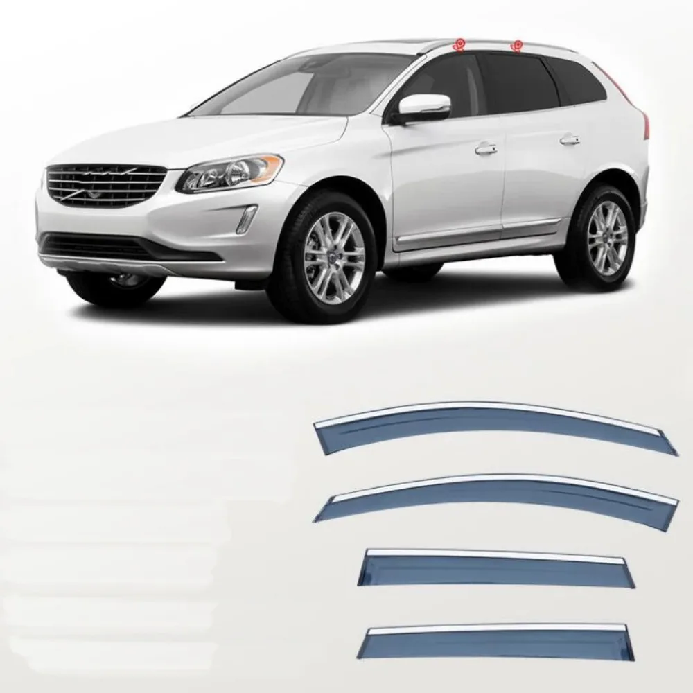 Window Visor Rain Exterior Part Body Kit Accessories For Volvo XC60 2008 2009 2010 2011 2012 2013 2014 2015 -2024