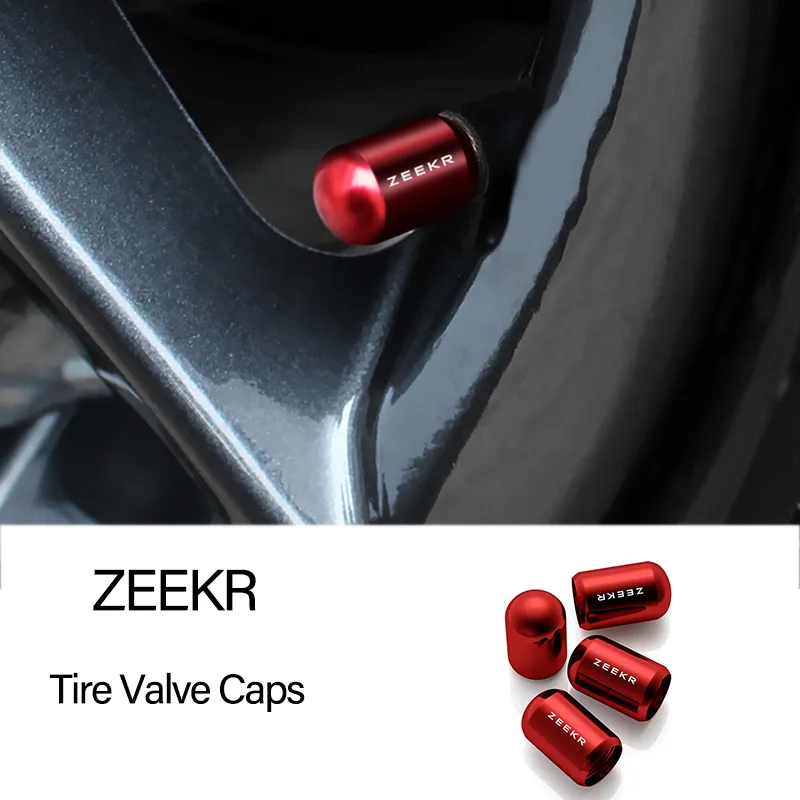 

For Zeekr 001 009 X Car Wheel Tire Air Valve Caps Stem Cover Accessories 4pcs