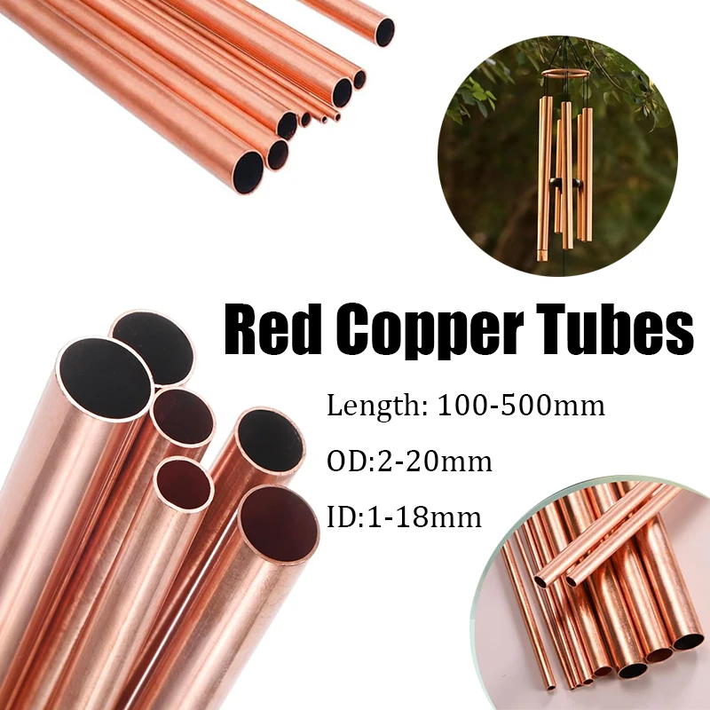 

Coppers Precision Straight Tubing Od 2-20Mm X Id 1-18Mm 100-500Mm Length Solides Metal Pipe for Hvac plumbing