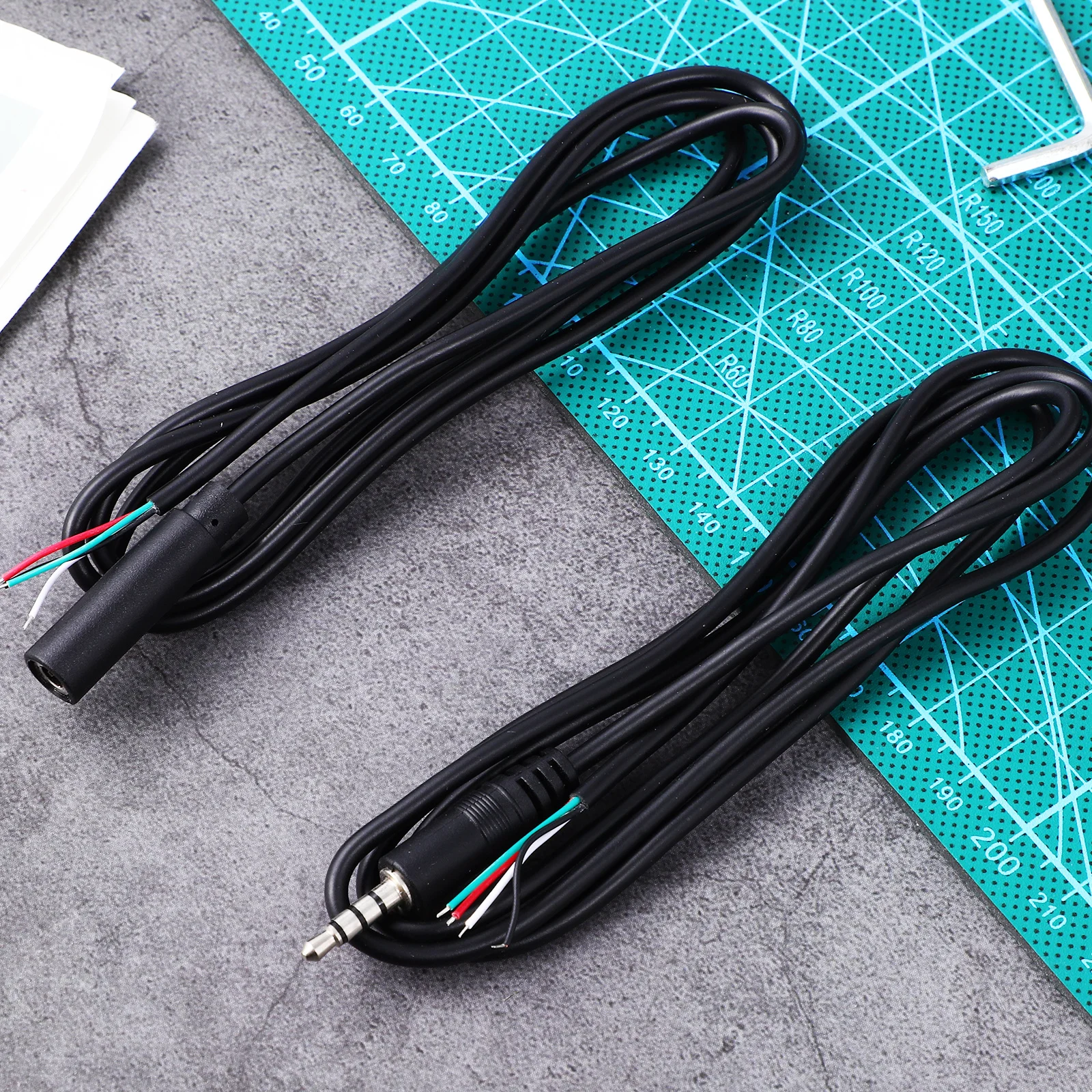 

8 Pcs Female Aux Cable Open Wire Plug Set Speaker Number Replacement Audio Cord