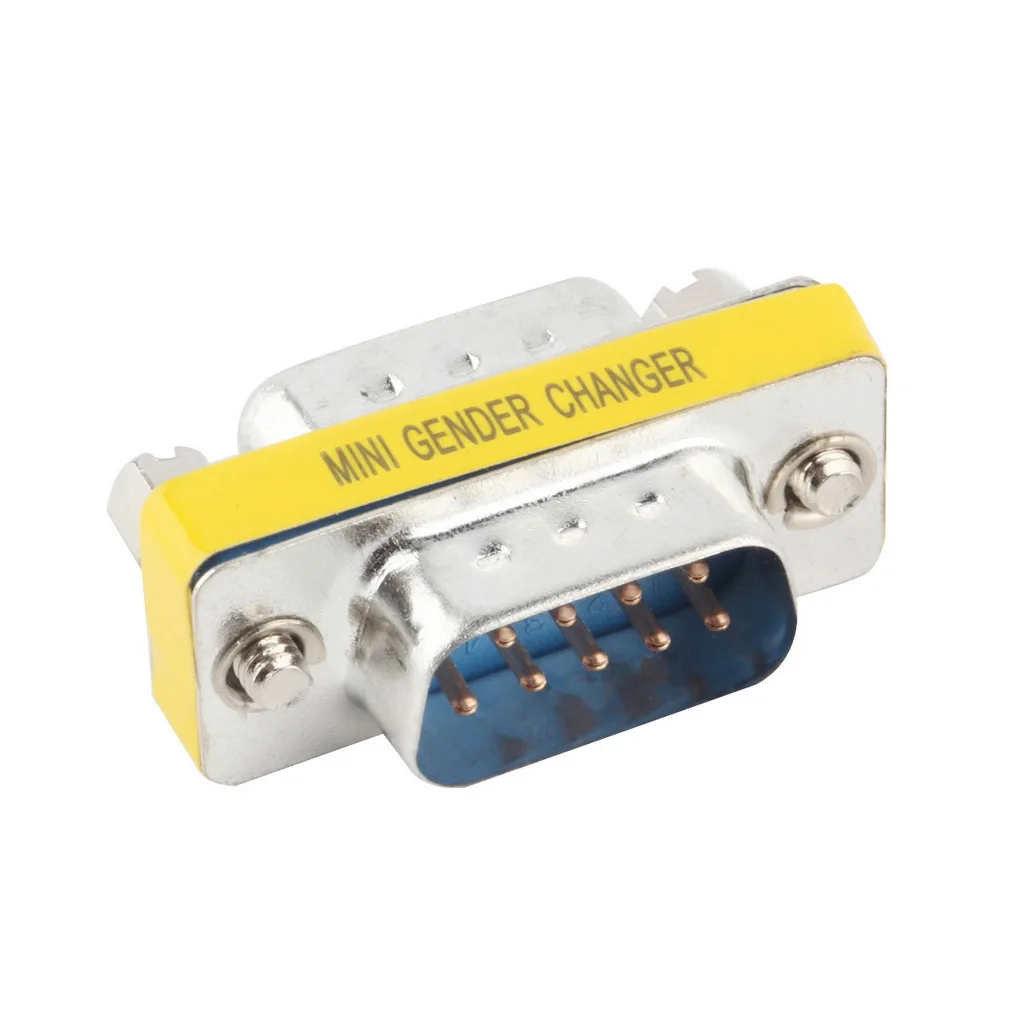 1pcs 9 PIN RS-232 DB9 MINI GENDER CHANGER ADAPTER RS232 COM D-Sub ชายหญิง VGA หัวเชื่อมปลั๊ก9 15pin