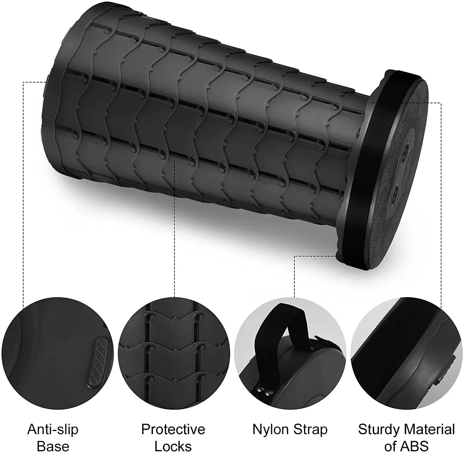 Top Sale Portable Collapsible Stool More Sturdy Load Capacity 100kg,Adjustable Telescoping Stool For Camping,Outdoor Hiking BBQ