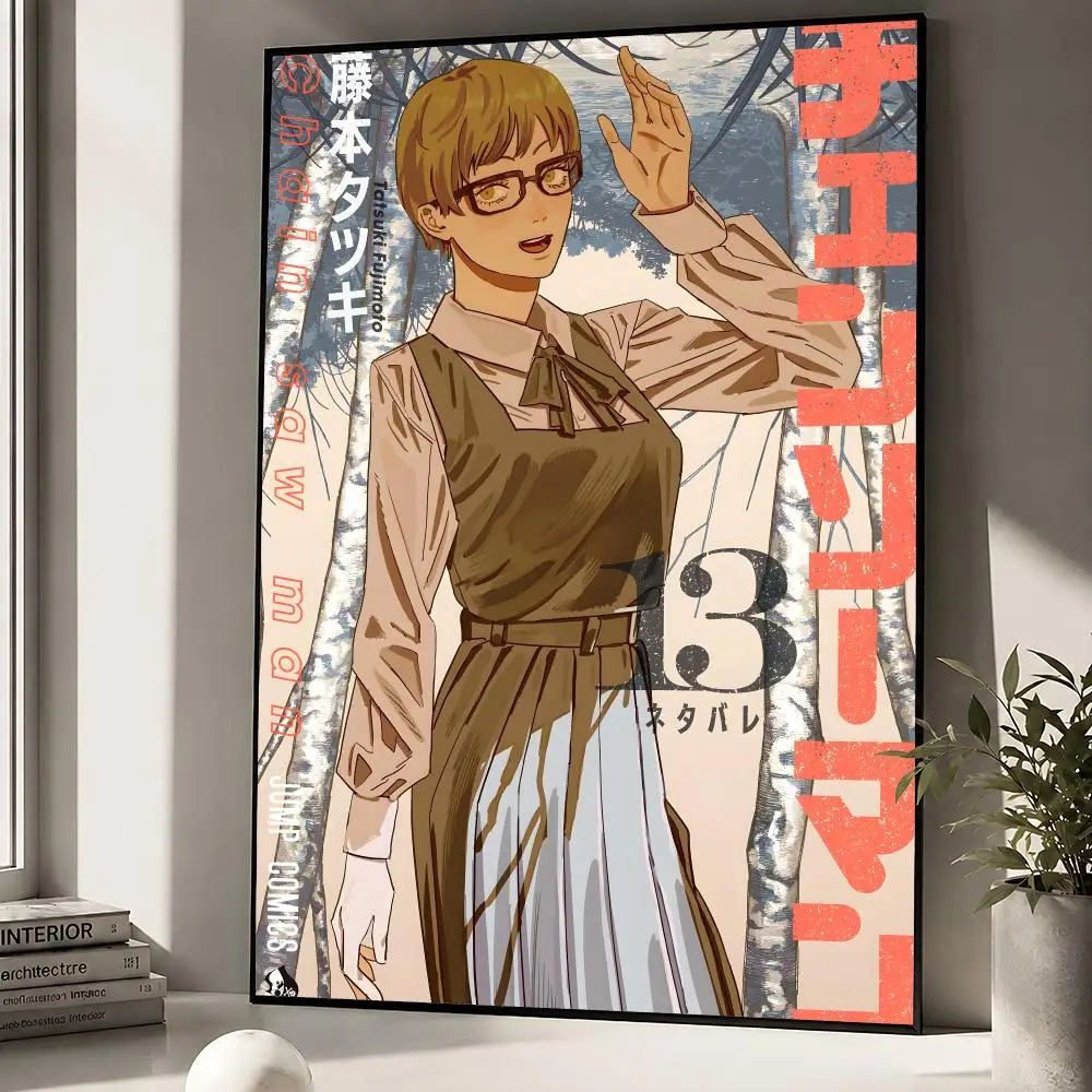 Anime Chainsaw Man Denji Pochita Makima Poster zum Abziehen und Aufkleben, Wandkunst, PP, wasserfest, HD, Schlafzimmer, Wohnzimmer, Heimdekoration, Geschenk – Detail 24