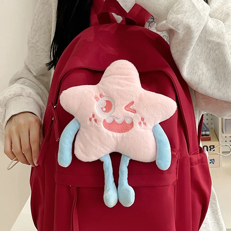 Cute Star School Students Backpack Kawaii Large Capacity Lightweight Temperament High Value Joker Laptop Bag