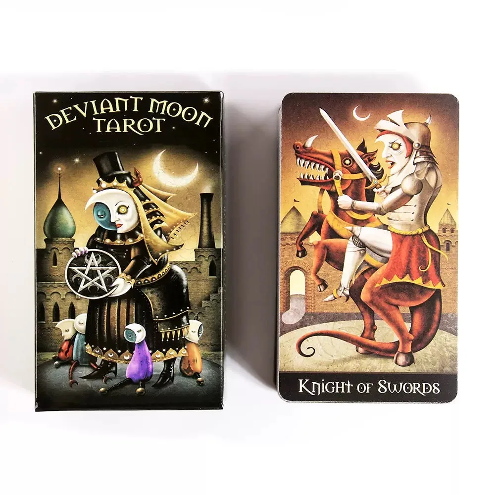78pcs/deck Deviant Moon Tarot Cards Fantasy Art Deck for Inner Wisdom & Soul Exploration Perfect Party Romantic Christmas Gifts