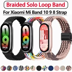 Nylon Solo Loop Strap for Xiaomi Mi Band 9/10 Smartwatch Replaceable Breathable Bracelet for Xiaomi Band 8/9 Sports Belt Correa