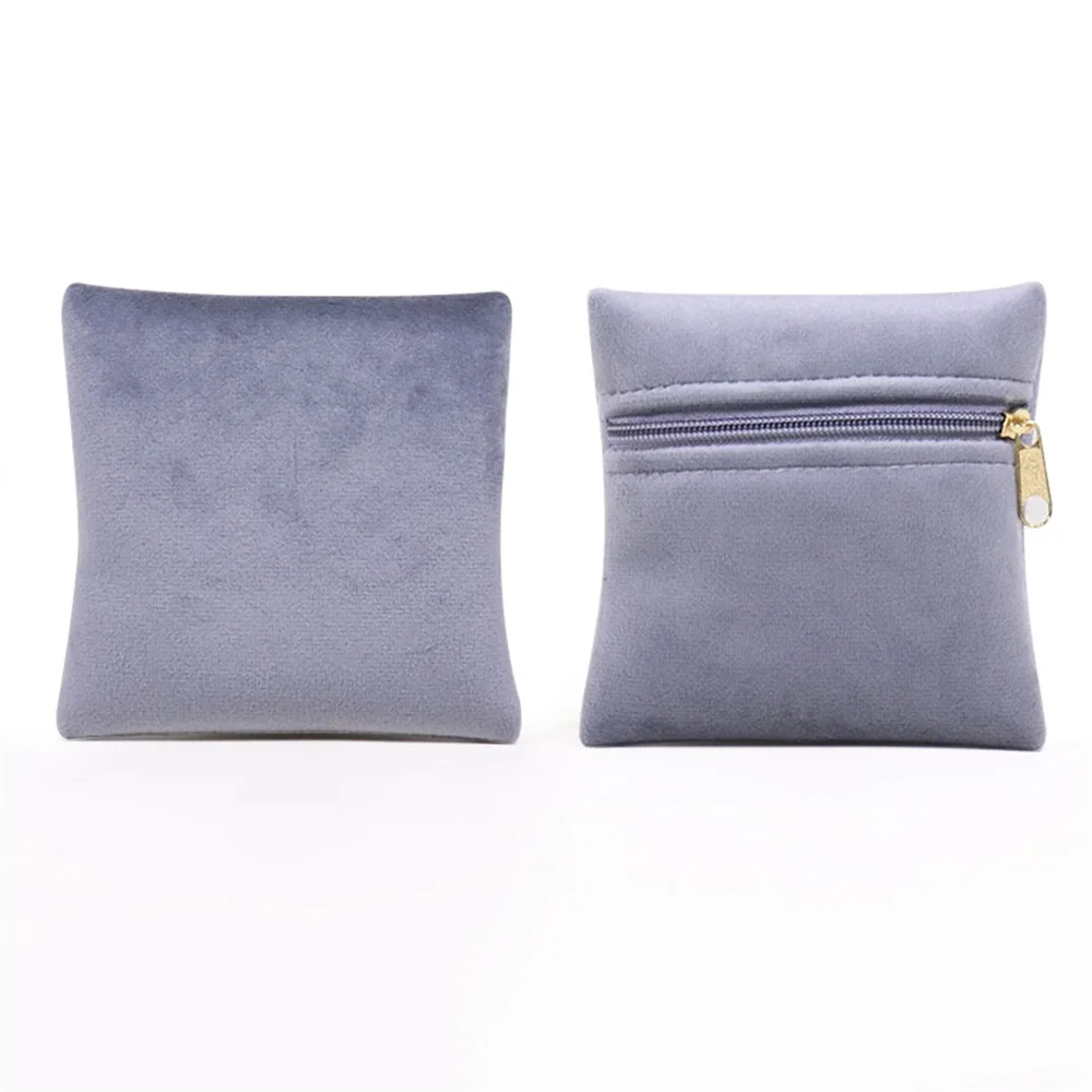 Pochette à bijoux en velours Double face, sacs d'emballage cadeau, fermeture éclair, colliers, bagues, bracelets, étui de rangement pour femmes, rangement de cadeaux de mariage
