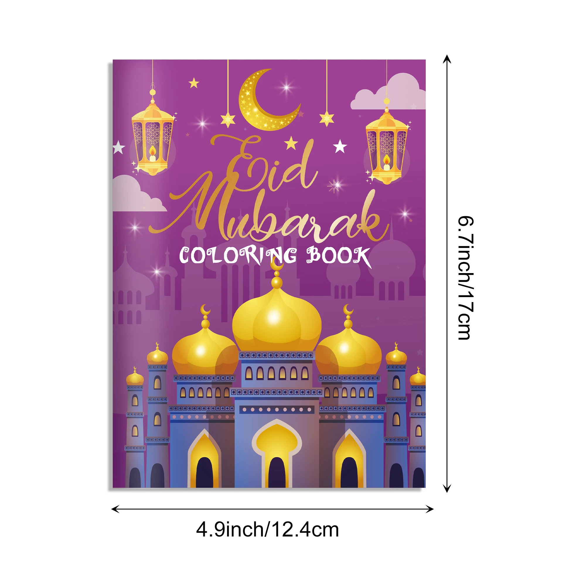 16 mini libro da colorare per feste Ramadan Eid Mubarak, libro di pittura con graffiti per forniture per feste musulmane