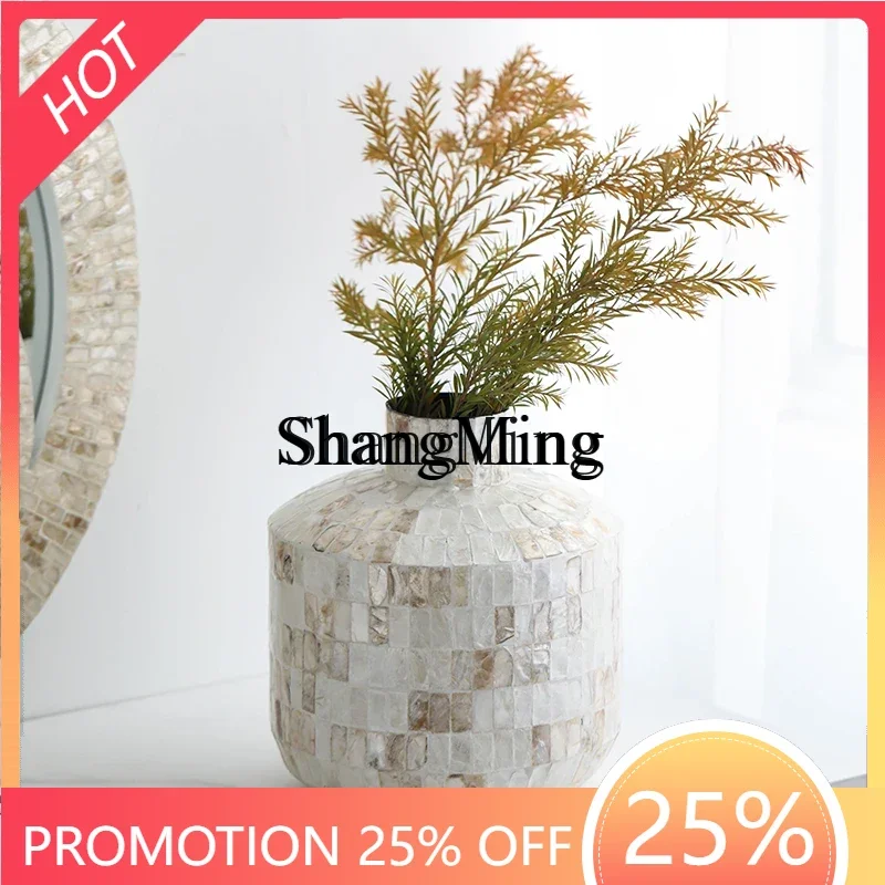 

FG good-looking wind shell flower arrangement device home advanced desktop ornament niche