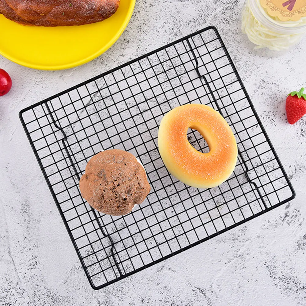 

2pcs Nonstick Cooling Rack For Cake Cookies Baking Supply Carbon Steel Kitchen Tool Roasting Rack Pastry Stand Drying Grid Tray