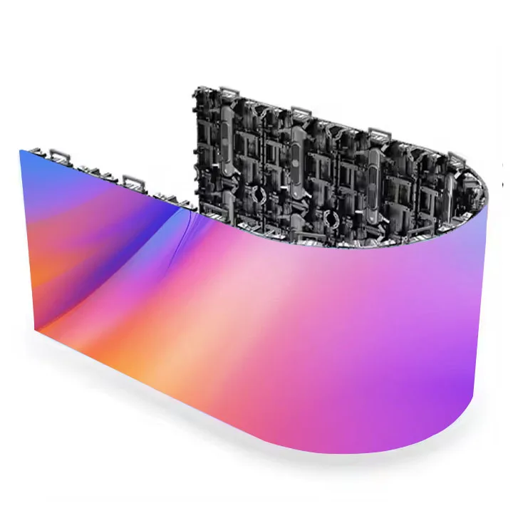 Vollfarbige LED-Bildschirmanzeigetafeln, flexibles, gebogenes LED-Board, weiches Modul für LED-Wandpaneele im Innenbereich