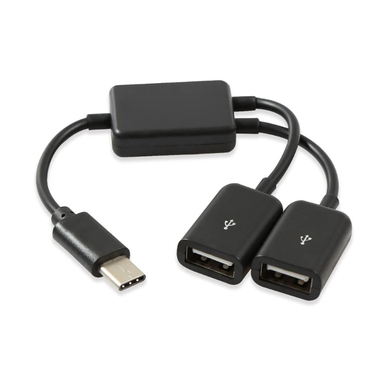 USB C Male to Double USB Female Cables Adapter OTG HUB USB c Splitter Kits for USB-C Enabled Devices Connectors