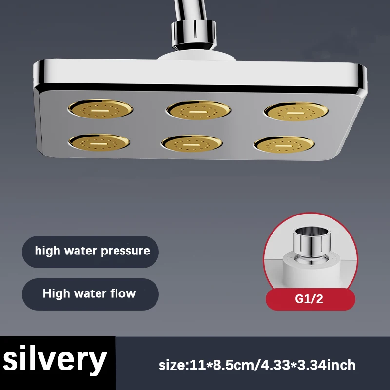 Supercharged Wall-Mounted Shower Head Rotatable Top Spray Shower Head Upgrade Your Bathroom Accessories image 4