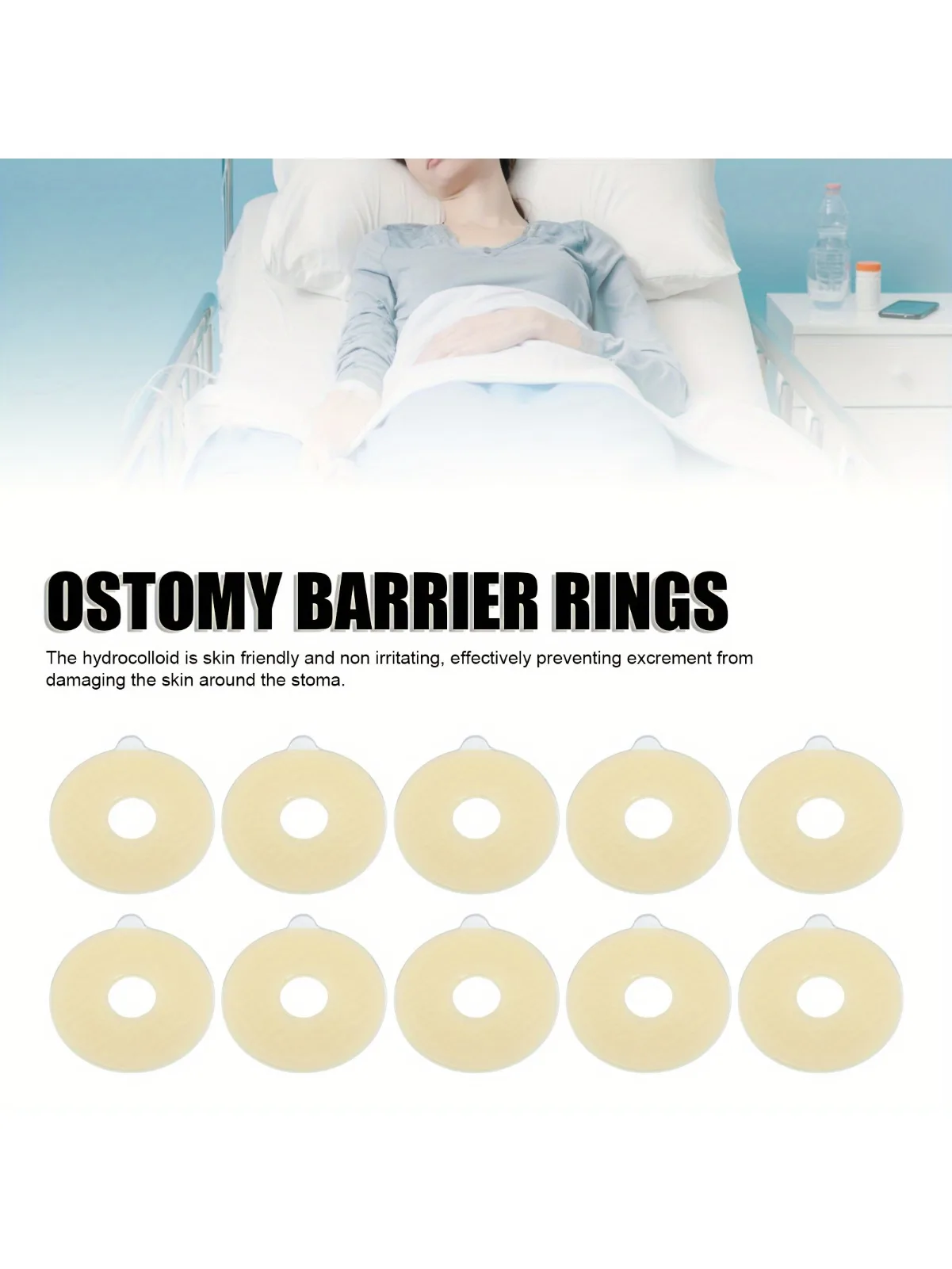 10PCS Ostomy Barrier Rings 2mm Thickness Protective Barrier Rings Ostoma Bag For Stoma Bags Anti-leak Ring Health Care