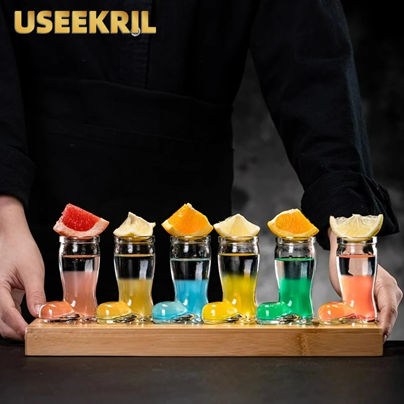 Tequila Shot Glasses Cup Boots Shaped Bullet Cups Mini Shot Glass Cups Creative Mini Cocktail Glasses Cups Vodka Whiskey Cup