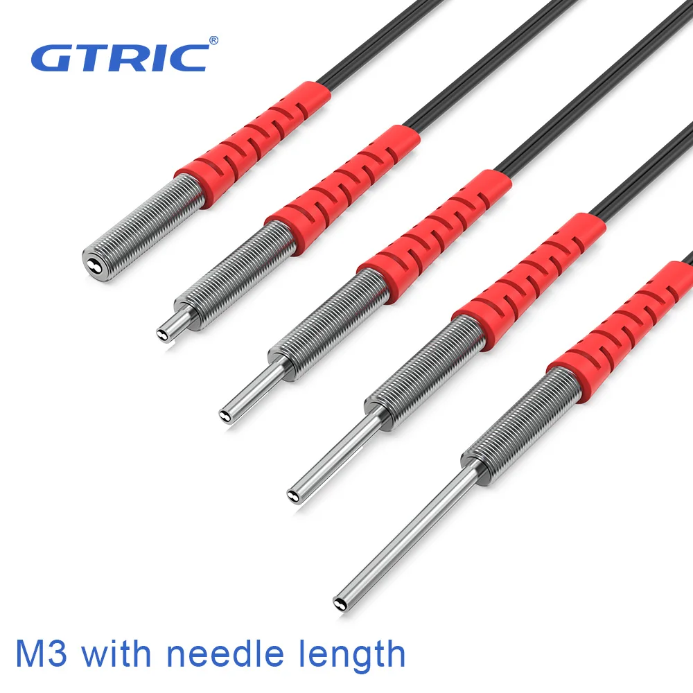 GTRIC Fiber Optic Sensor Diffuse Reflection M3 With Needle Length Coaxial Non-coaxial Diffusion Optical Photoelectric Sensor