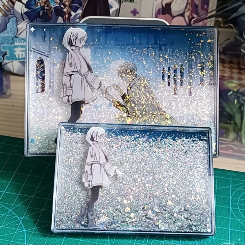 Frieren: Beyond Journey'S End Himmel Quicksand Mahjong Flow Ma Animation Surrounding Acrylic Card Brick Birthday Gift Ornaments