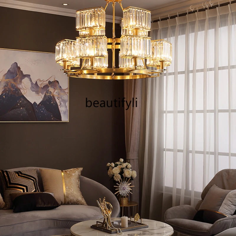 CXH Living Room Modern Simple Lamp Hotel Hall Villa Duplex Building Chandelier