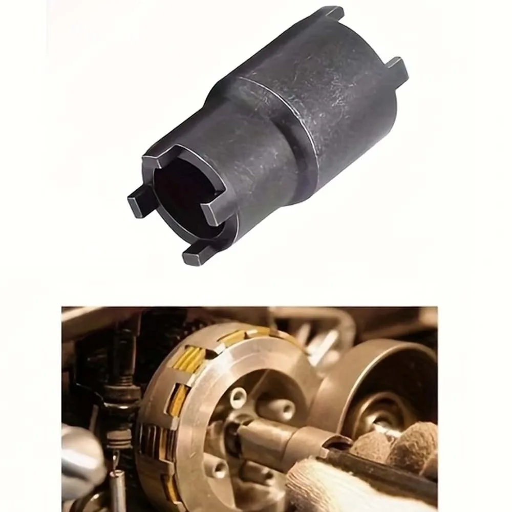 

Motorcycle Nut Removal Tool Black Double-Headed Clutch Lock Nut Wrench Motorcycle Repair Tool