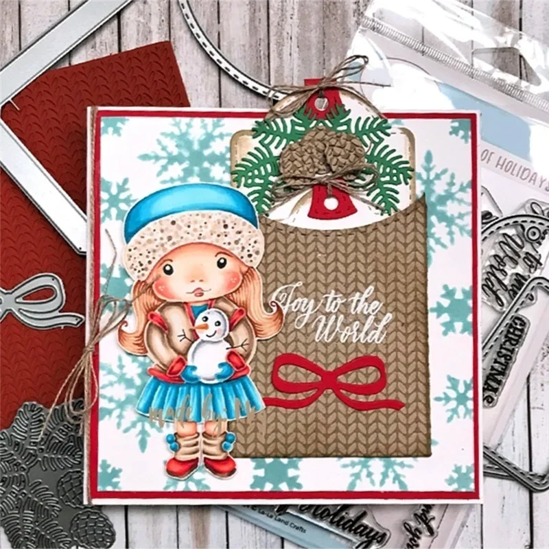 Zakrzywione kieszonkowe cięcie metalu 11.3*10cm do albumu Scrapbooking dokonywanie DIY Craft Die Cut szablon