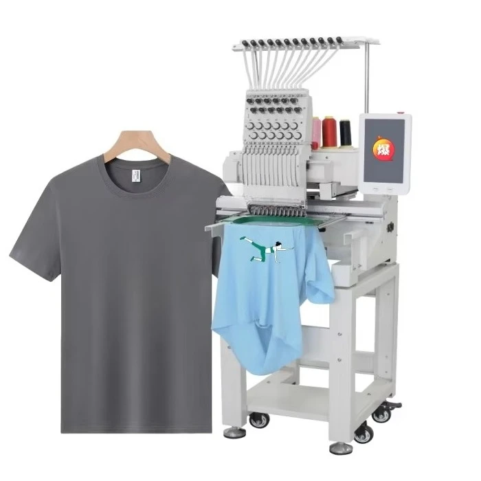 ماكينة تطريز برأس واحد مسطحة وقبعة كمبيوتر أوتوماتيكية #1