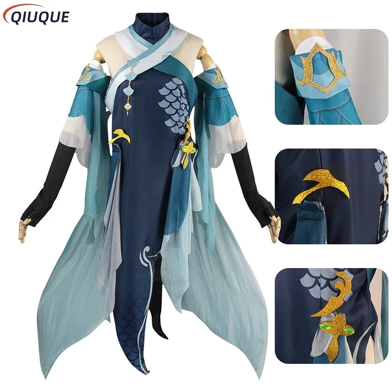 DY2025Streetward Rambler تأثيري حلي مع أغطية الرأس مدام بينغ شعر مستعار تأثيري Liyue Adeptus فستان النساء الفتيات حفلة لعب الأدوار O