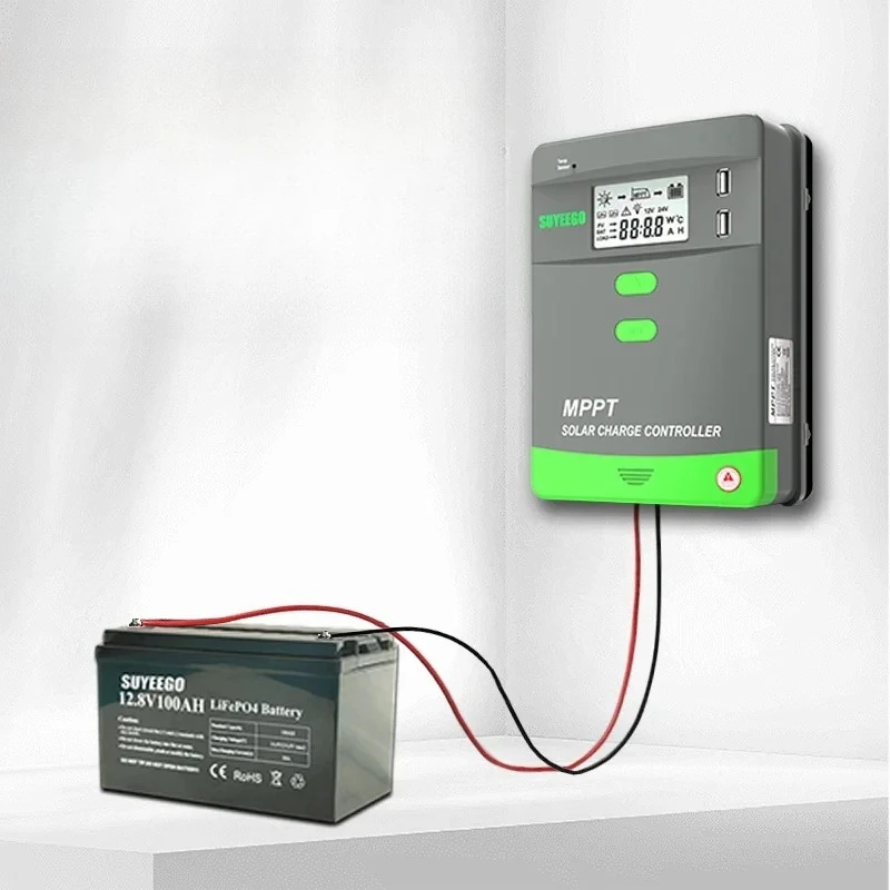 

l SUYEEGO 12V 20A 30A High Quality Auto Mppt Lithium 24v lifepo4 40A 50A MPPT Solar Charge Controller