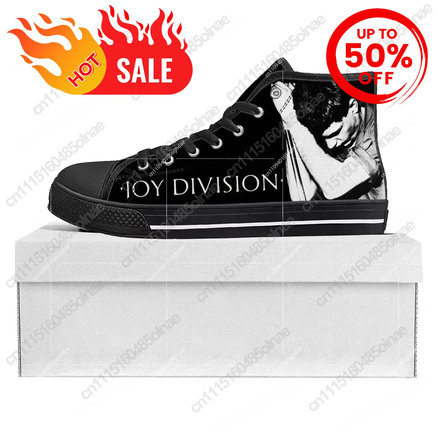 Bande de rock Joy Division, baskets de haute qualité, modèles pour hommes, femmes et adolescents, baskets en toile, chaussures décontractées pour couples, chaussures personnalisées, couleur noire.