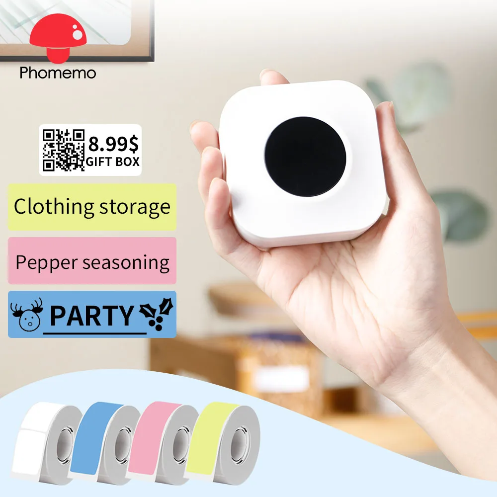 Phomemo Q30 Q30S D30 Smart Portable Label Printer Mini Pocket Thermal Sticker Maker Self-adhesive Label Printer for Office Home