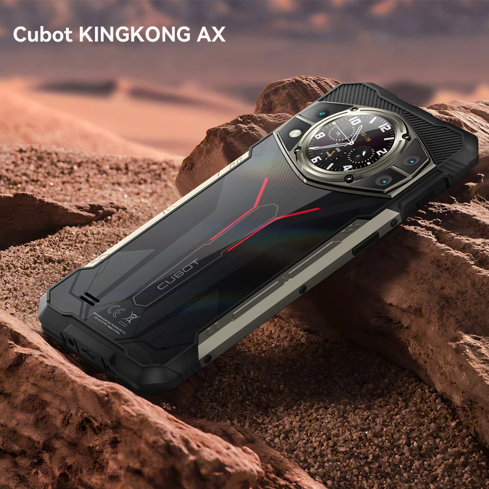 Cubot Kingkong ax Android 14 Smartphone Robusto Ultrafino Helio G99 24 gb de Ram 12 Mais 12 256 gb de Rom Tela de 120 hz Câmera de 100 mp Nfc