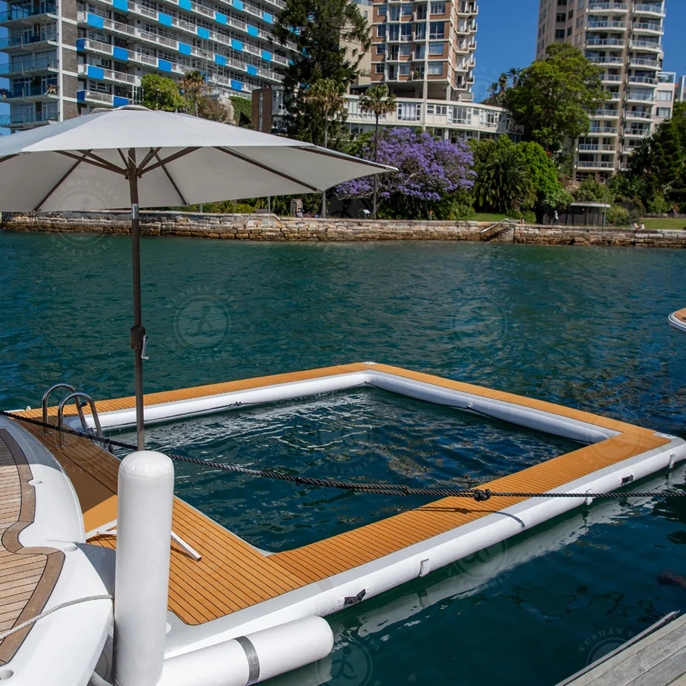 Commercial Customized Floating Water Hammock Mesh Inflatable Pool Lounger Portable Swimming Float for Sale