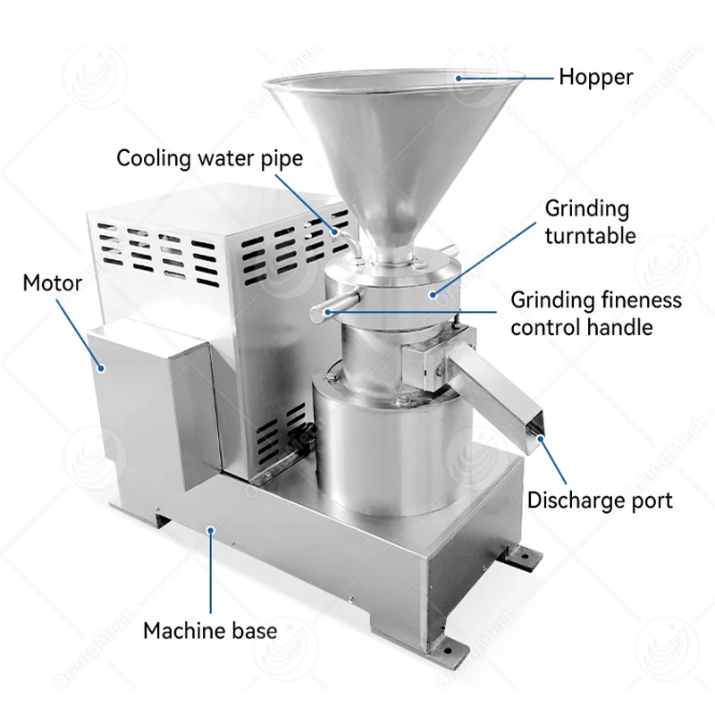 ORME Continues Feeding Pea Nut Paste Grind Honey Colloid Mill Peanut Butter Make Machine For Store